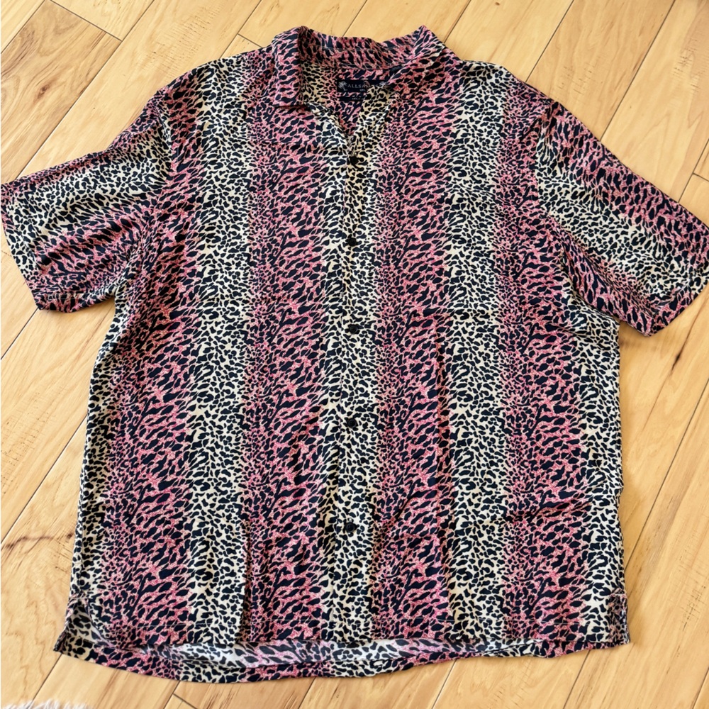 All Saints Leopard Print Shirt XXL